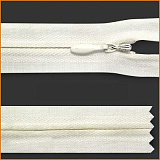 Молния потайная плотная тесьма Т3 60см белый (10шт) 