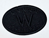 2128 Термоаппликации "WorldSports" 8*5см(черный)