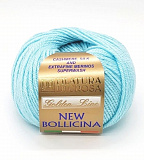 Пряжа New bollicina (15 св.бирюза) (10шт) 40% мерс.шерсть,30% шёлк,30% кашемир 100м/25г
