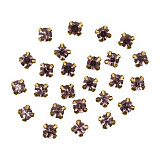 4AR169/176 Хрустальные стразы в цапах/золото, 6мм, 40шт/упак 06 св.розовый