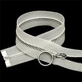 Молния Т5 - 55 см металл/никель прозрачная тесьма, н/р