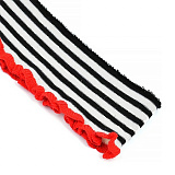 Подвяз трикотажный 73041мол./черный/красный 7,5х80см ПЭ