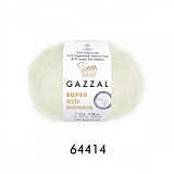 Пряжа Super Kid Mohair (64414 -белый) (6шт) 47% мохер/31% шерсть/22% полиамид, 237м/25г