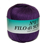 Filo Di Scozia №5 (108 т.сиреневый) (5шт) (226м/50г, 100% мерсеризирванный хлопок)