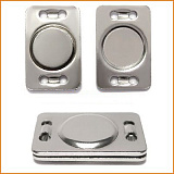 ГДЖ679 Кнопка магн.13*20мм Никель (4шт)