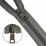Молния витая Т7 2 замка 120см (275 серый) (2шт)