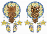 Р-273 Набор для вышивания на пластиковой канве МП Студия 'Ловец снов,Сова 10*18см