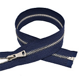 Молния Т5 - 75 см металл-никель (058 т.синий) шлиф.звено 