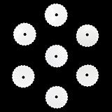 Пайетки рельефные 10мм, 10г (L010 белый)