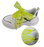 Шнурки обувные кружевные 4см*130см (желтый неон)