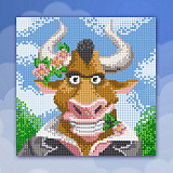 ДА4-162 Схема для вышивания бисером 19*25"Бык брутал" 