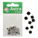 4AR159/166 Хрустальные стразы в цапах/серебро, 4мм, 50шт/упак 38 черный