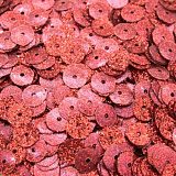 Пайетки 'Глиттер', 6мм 10г (9604 красный)