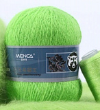 Пряжа Норка длинноворсовая (839 салат) (90% пух норки, 10% ПА) 50г/350м (5шт)