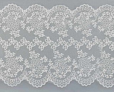3AR819 Кружево матовое на сетке 13см*18,29м (белый)