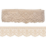 LA-011 Кружево матовое гипюр 6,8см*13,72м(NN236 беж)