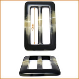 ВК539/2 Пряжка 40 мм Черно-коричневая глянец (2шт)