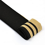 Подвяз трикотаж 73034 черный /золото 14х100см ПЭ