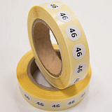 наклейка размер 46 круглая D10мм бумага (1 000 шт)