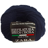Пряжа ZARA (1424 т.синий) (10шт)100% мерс.шерсть, 125м/50г (10шт)(Filatura di crosa)