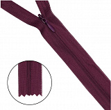 Молния потайная Т2 40см 021 бордо (YKK)