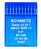 Иглы для оверлока В-27 №90, 10шт. "Schmetz"