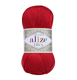 Diva (5шт) цв.106- красный 100% микрофибра акрил /100г/350м