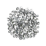 Пайетки 'Цветочки объемные' # 392, 6мм, 10гр (1 серебро)