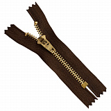 38978/08-3 Молния джинс. Т5 8см коричневый(5шт) ГР